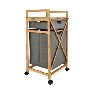 Bamboo storage basket cart 48*32*110 cm
