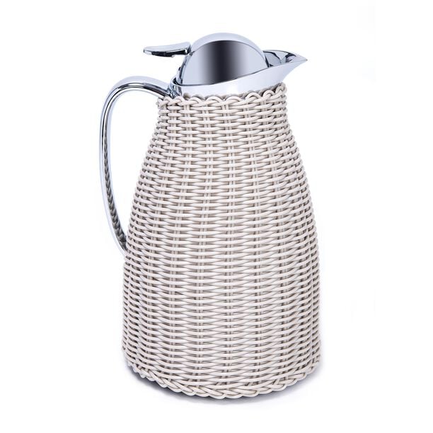 Dallaty Stainless Steel Vacuum Flask Rattan With Design Of Bamboo Grey 1L image number 1