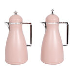 Dallaty 2 Pieces Plastic Vacuum Flask Koufaa Pink & Silver 1L image number 0
