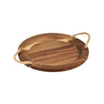Alberto acacia wood round tray 35*35*4 cm image number 0