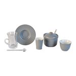 Zukhroof grey Tea and coffee cups set 28 pcs image number 2