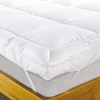 Cottage white polyester king mattress protector 180*200*35 cm