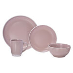 16 Piece Dinner Set Serve 4 In Compact Gift Box Pink La Mesa image number 1