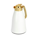 Dallaty steel vacuum flask falco white & gold 1L image number 1