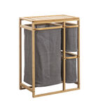 Homez bamboo laundry basket organizer 49.5*30*70 cm image number 4