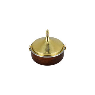 Food Warmer With Lid Hammered