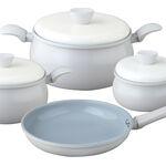 7Pcs Ceramic Cookware Set Grey image number 0
