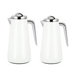 Dallaty Eve set of 2 steel vacuum flask white & chrome image number 0