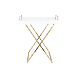Gold&white serving metal table 73*46.5*88 cm