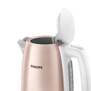 Philips Daily Metal Kettle, 2200W, 1.7L, Rosegold and White