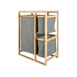 Homez bamboo laundry basket organizer 49.5*30*70 cm image number 1