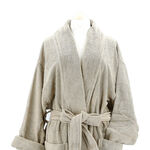 Ultra soft bathrobe, beige size L/XL image number 4