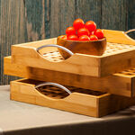 Dallaty bamboo serving tray 43*29*5 cm image number 3