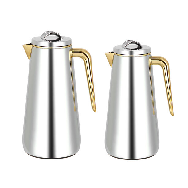 Dallaty Eve set of 2 steel vacuum flask chrome & gold image number 0