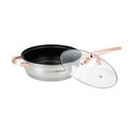12Pcs Stainless Steel Cookware Set Copper Handle image number 6