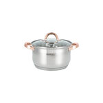 12Pcs Stainless Steel Cookware Set Copper Handle image number 3