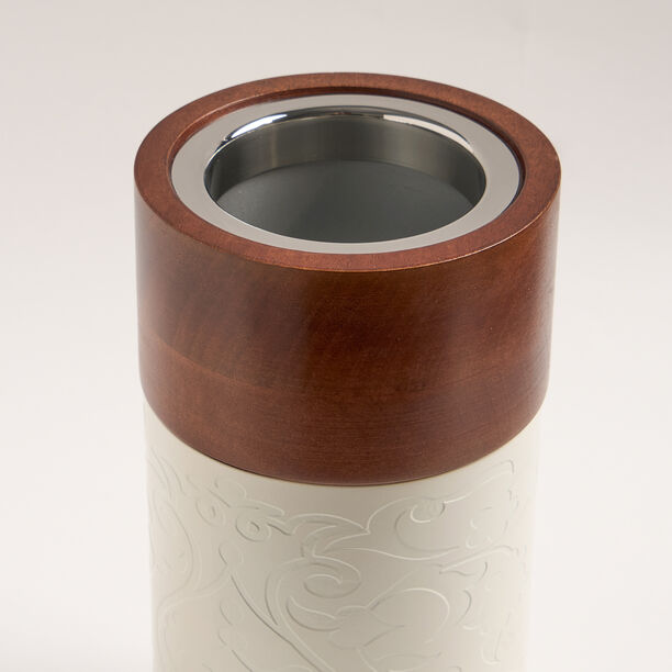 Bahja wood cylindrical vase 12*12*24 cm image number 2