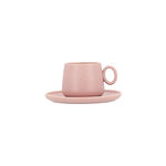 Dallaty pink porcelain English tea cups set 12 pcs image number 2