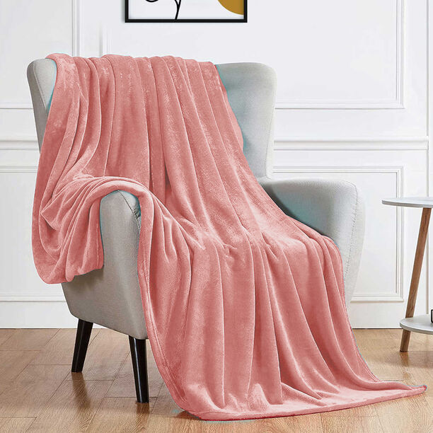 Cottage micro flannel blanket pink 220*240 cm image number 1