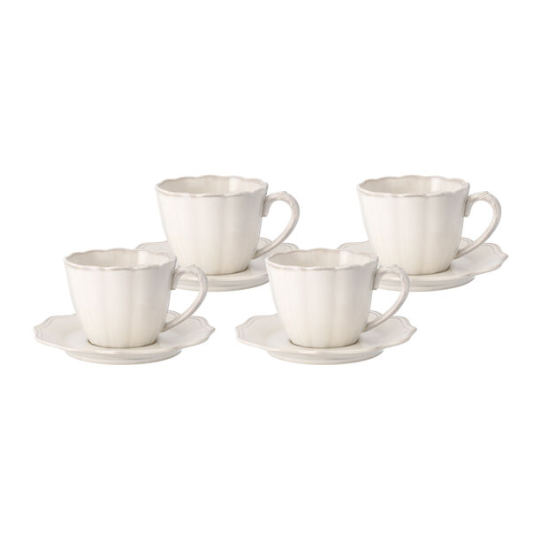 White porcelain English tea cups set 11 pcs image number 3