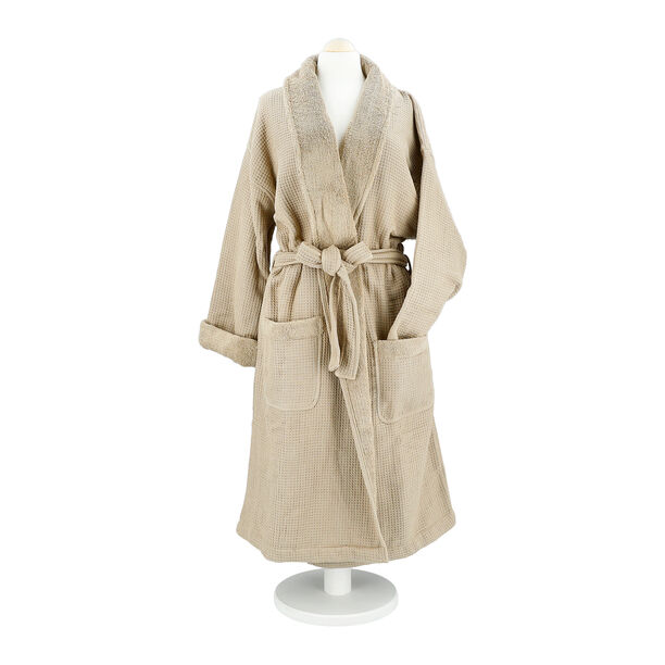 Ambra beige cotton bathrobe S/M image number 2