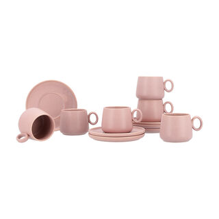 Dallaty pink porcelain English tea cups set 12 pcs