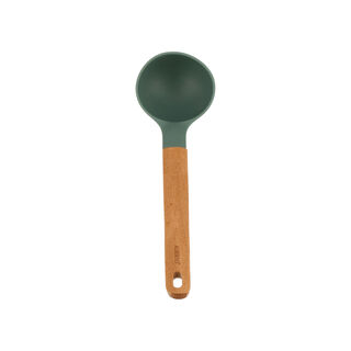 Silicone Soup Ladle with Wooden Handle