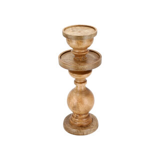 Tapper Candle Holder Wood  13.3*35 cm