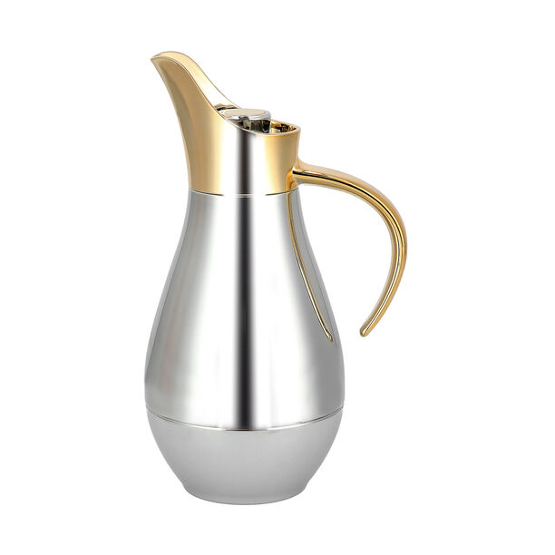 Dallaty steel vacuum flask chrome/gold 1L image number 1