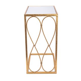 Gold metal side table 46*30.5*61 cm
