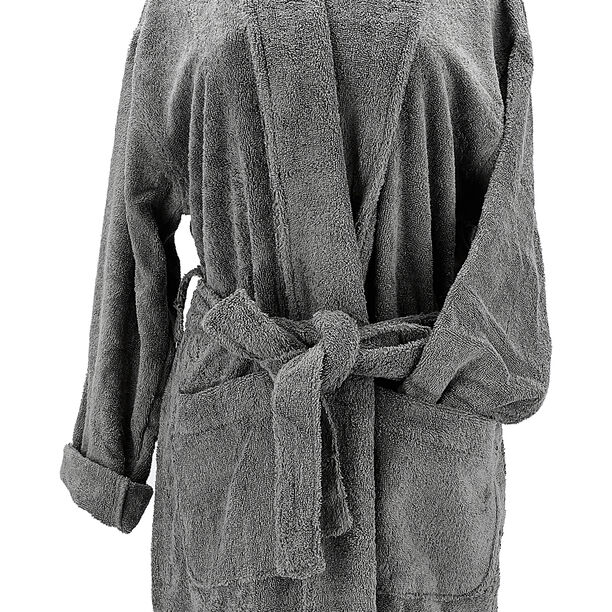 Ultra soft bathrobe, gray size L/XL image number 3