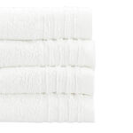 Cottage white pack of 4 cotton hand towel 50*100 cm image number 3