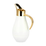 Dallaty steel vacuum flask white/gold 1L image number 2