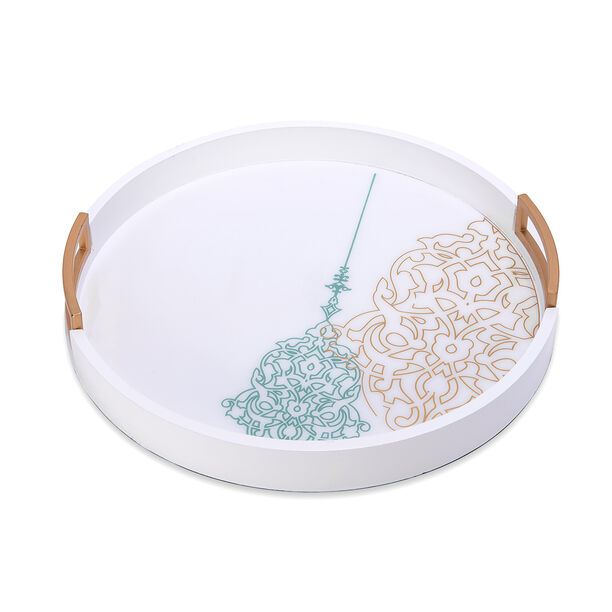 Serving Round Tray Ornament Design image number 0