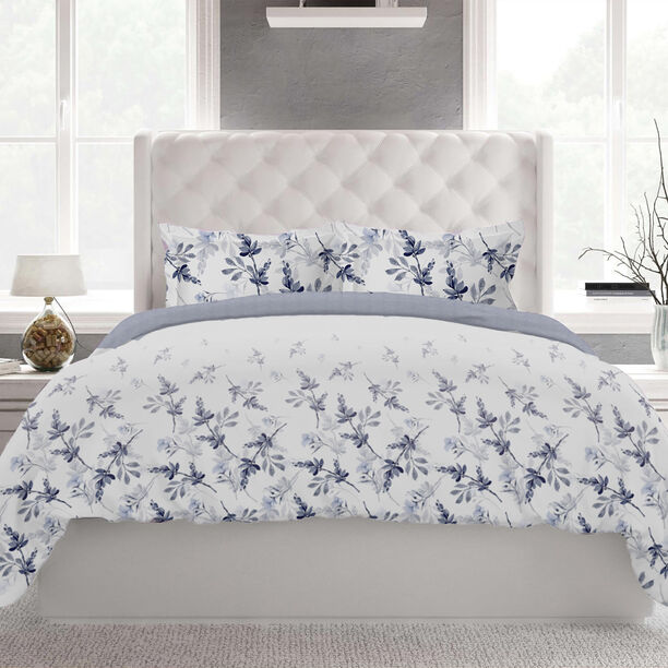 Cottage blue fuana comforter set queen size with 3 pieces image number 6