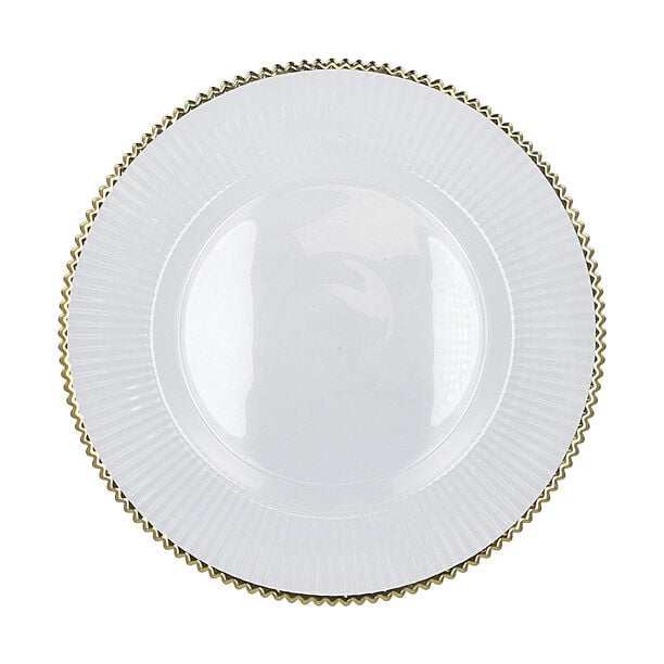 La Mesa gold glass charger plate 13" image number 0