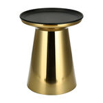 Side Table Metal Gold Base With Black Top image number 0