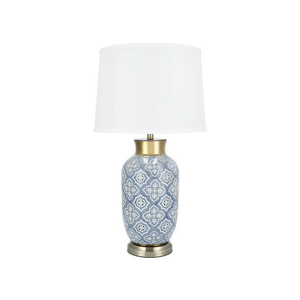 Table Lamp Blue With Gold 21 *21 * 50 cm image number 1