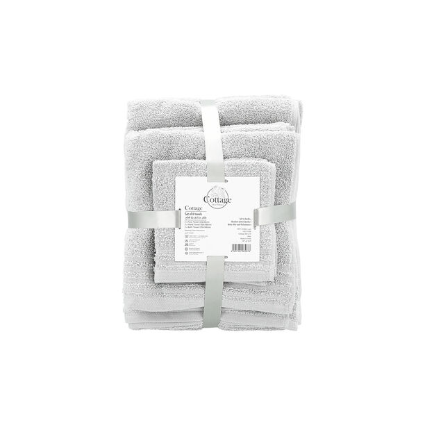 Cottage grey piece ultra soft towel set 70*140 cm image number 0