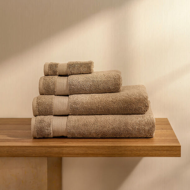 100% egyptian cotton hand towel, beige 50*100 cm image number 0