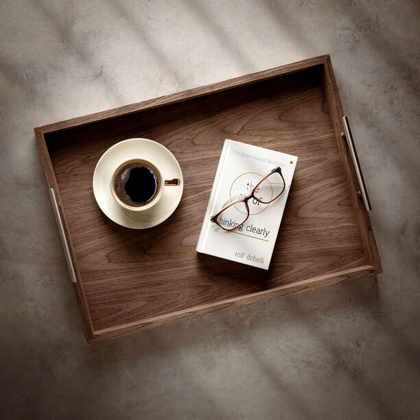 Dallaty light grey wooden tray 48*35.8*7.5 cm image number 0