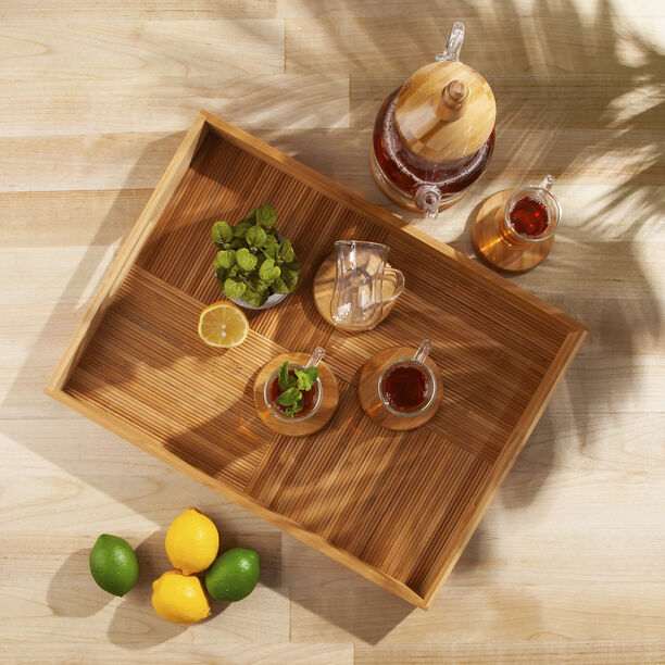 Dallaty natural bamboo serving tray 48.3*35.6*5 cm image number 0