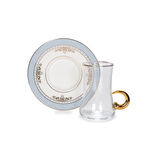 28Pc Arabic Tea And Coffee set Porcelain Royal Blue image number 2