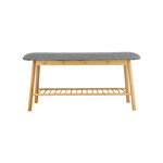 Bamboo And Fabric Bench 90*34*45 cm image number 0