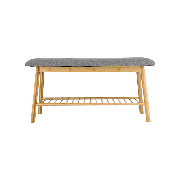 Bamboo And Fabric Bench 90*34*45 cm image number 0