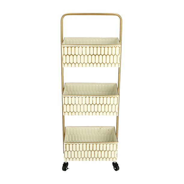 3Tiered Metal Square Serving Trolley image number 2