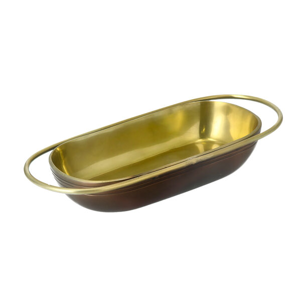007 Deep Bowl With Handle Shiny Brass image number 1