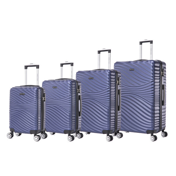 Travel vision durable ABS 4 pcs luggage set, navy blue image number 0