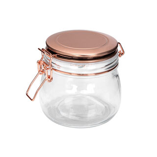 Alberto Glass Storage Jar With Metal Clip Lid 1100Ml
