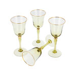 Anceints Set Of 4 Clear Juice Glass With Hony Luster image number 2